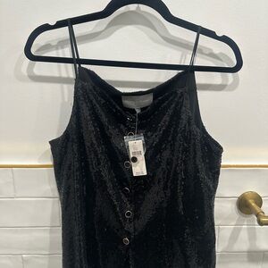 Anthropologie Sunday in Brooklyn Square Neck Sequin Tank